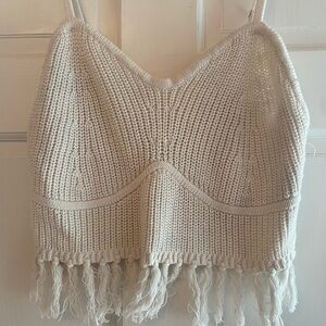 Wild Fable Cream Knit Tank Top